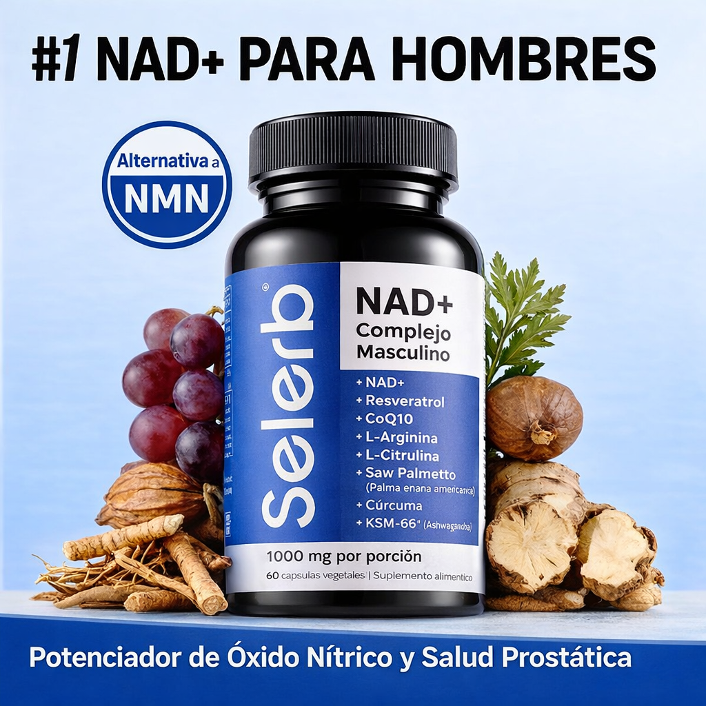 Selerb NAD+ para Hombre – Potencia y Rendimiento Masculino