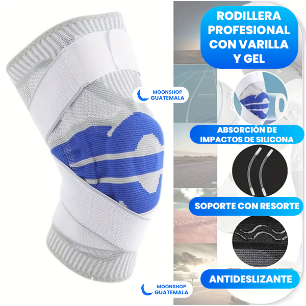 Rodillera Ortopédica con Gel y Varillas Laterales | Soporte para Dolor, Lesiones y Deporte ✨