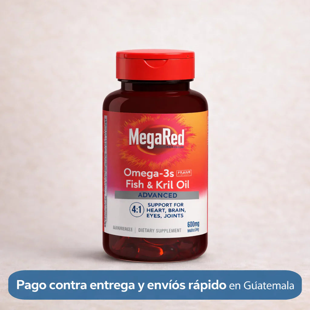 🔥MegaRed Omega-3® 90 Cápsulas Energía Masculina Apoyo a la Testosterona + Envío GRATIS