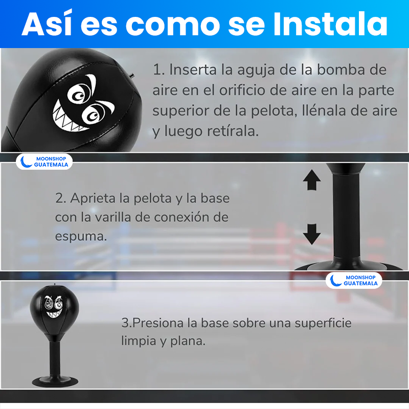 Saco de Boxeo de Escritorio - Anti-estrés con ventosa 🥊