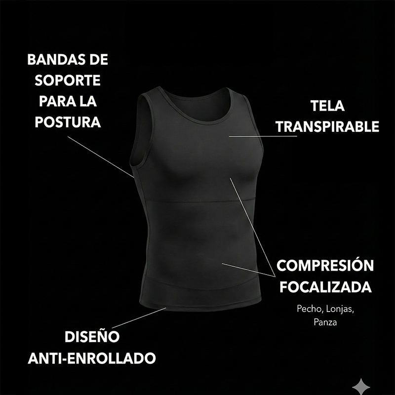 Camiseta de Compresión para Postura Masculina ✨
