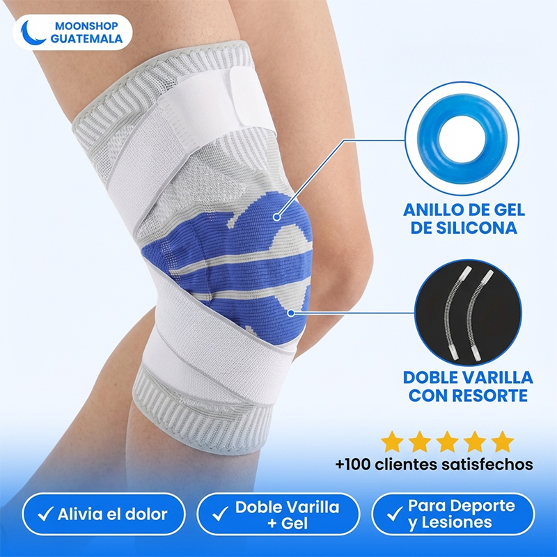 Rodillera Ortopédica con Gel y Varillas Laterales | Soporte para Dolor, Lesiones y Deporte ✨
